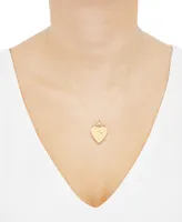 Diamond Accent Heart Locket 18" Pendant Necklace in 10k Gold