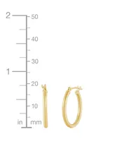 2 Pc. Set Polished Stud & Hoop Earrings in 14k Gold, 3/4 inch Hoop