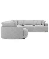 Closeout! Vasher 166" 4-Pc. Fabric Sectional Sofa with Cuddler, Created for Macy's
