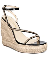 Things Ii Come Women's Dina Luxurious Asymmetrical Espadrille Wedge Sandals