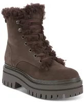 Sam Edelman Women's Kyler Lace-Up Cozy Combat Boots