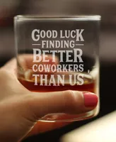 Bevvee Good Luck Finding Better Coworkers than us Coworkers Leaving Gifts Whiskey Rocks Glass, 10 oz