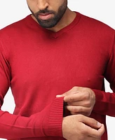 X-Ray Men's Basic V-Neck Pullover Midweight Sweater