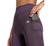 adidas Optime 3-Stripes Full-Length Leggings - Purple