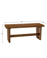 Ink+Ivy 45" Frank Wide Wood Dining Bench