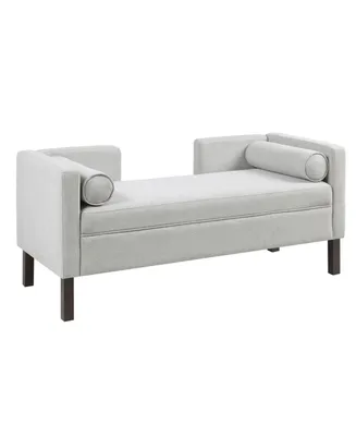 Madison Park 50" Bradford Wide Fabric Upholstered Accent Bench