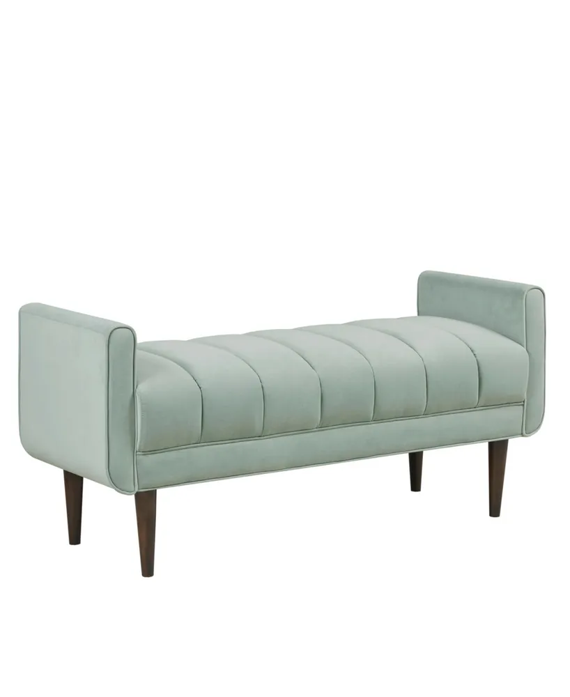 Madison Park 48" Linea Wide Fabric Upholstered Modern Accent Bench