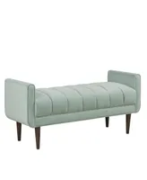 Madison Park 48" Linea Wide Fabric Upholstered Modern Accent Bench