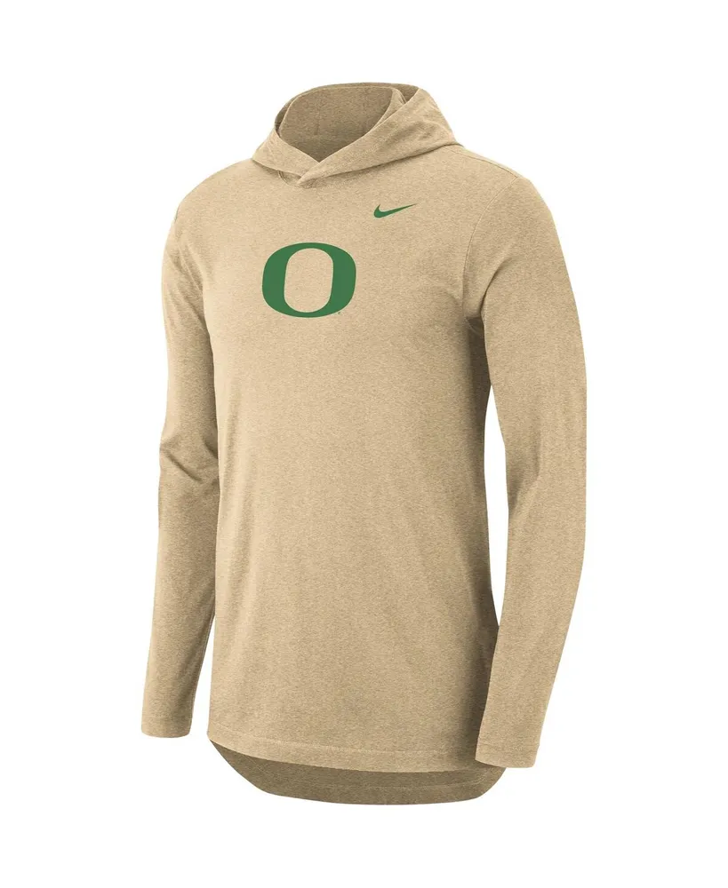 Men's Nike Tan Oregon Ducks Campus Long Sleeve Hoodie T-shirt