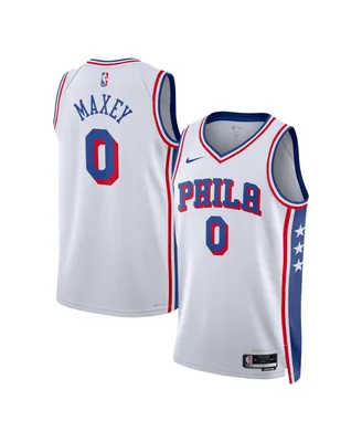 Men's and Women's Nike Tyrese Maxey White Philadelphia 76ers Swingman Jersey - Association Edition