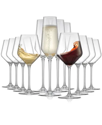 JoyJolt Layla Wine Glass Collection, Set of 12