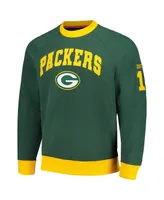 Men's Tommy Hilfiger Green, Gold Green Bay Packers Reese Raglan Tri-Blend Pullover Sweatshirt