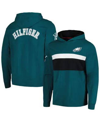 Men's Tommy Hilfiger Midnight Green Philadelphia Eagles Morgan Long Sleeve Hoodie T-shirt