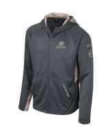 Men's Colosseum Charcoal Notre Dame Fighting Irish Oht Military-Inspired Appreciation Camo Raglan Full-Zip Hoodie