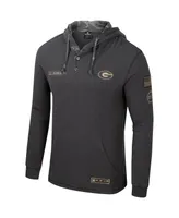 Men's Colosseum Charcoal Georgia Bulldogs Oht Military-Inspired Appreciation Henley Pullover Hoodie