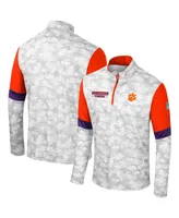 Men's Colosseum Camo Clemson Tigers Oht Military-Inspired Appreciation Tomahawk Quarter-Zip Windshirt