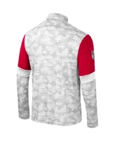 Men's Colosseum Camo Wisconsin Badgers Oht Military-Inspired Appreciation Tomahawk Quarter-Zip Windshirt