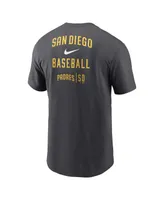 Men's Nike Charcoal San Diego Padres Logo Sketch Bar T-shirt