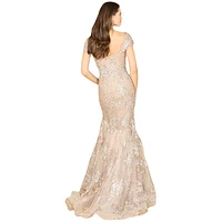 Women's Lara Cap Sleeve Mermaid Gown