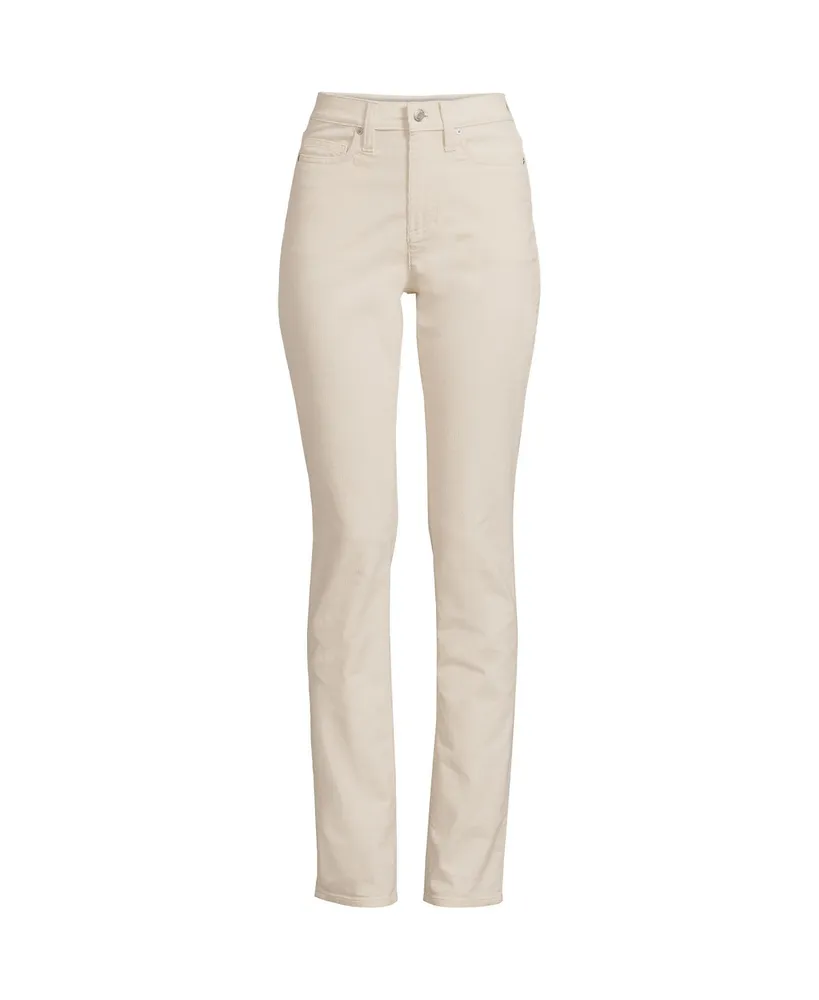 Lands' End Women's Petite High Rise Straight Leg Corduroy Pants