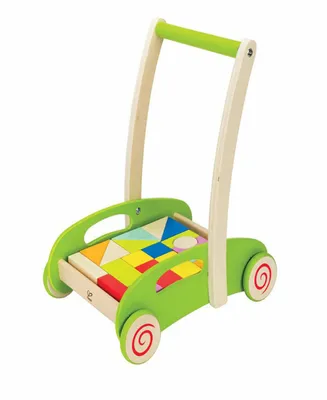 Hape Block Greed Roll Cart Toddler Toy