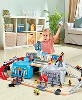 Hape Super Cityscape Transport Bucket Train Set - 80 Pcs