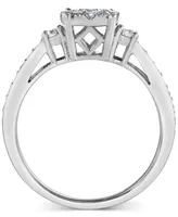 Diamond Halo Engagement Ring (5/8 ct. t.w.) in 14k White Gold