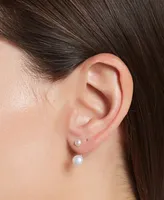 Adornia Silver-Tone Freshwater Pearl (4-6mm) Jacket Earrings