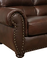 Arther 64" Leather Traditional Loveseat