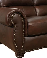 Arther 85" Leather Traditional Sofa