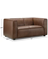 Blake 71" Leather Modern Deep Seat Loveseat