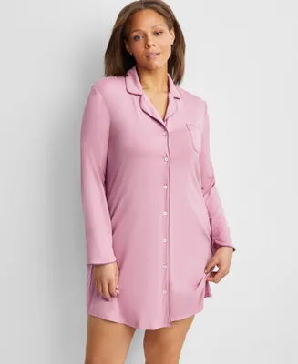 State of Day Women's Notch Collar Sleepshirt Xs-3X, Created for Macy's