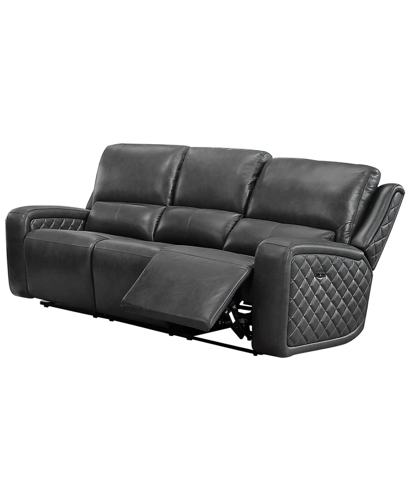 Raymond 86" Leather Power Reclining Sofa