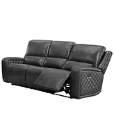 Raymond 86" Leather Power Reclining Sofa