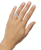 Diamond Halo Cluster Milgrain Engagement Ring (1-1/5 ct. t.w.) in 14k White Gold