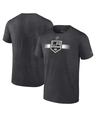 Men's Fanatics Heather Charcoal Los Angeles Kings Authentic Pro Secondary Replen T-shirt