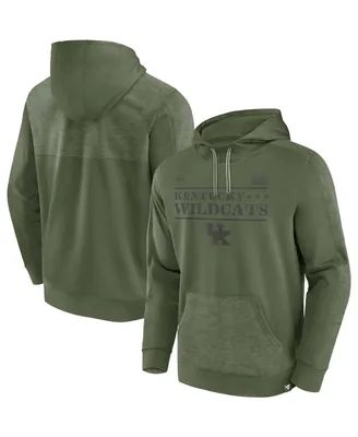Men's Fanatics Olive Kentucky Wildcats Oht Military-Inspired Appreciation Stencil Pullover Hoodie
