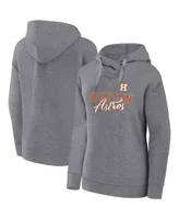 Women's Fanatics Heather Gray Houston Astros Script Favorite Lightweight Fitted Pullover Hoodie