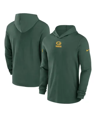 Men's Nike Green Green Bay Packers Sideline Performance Long Sleeve Hoodie T-shirt