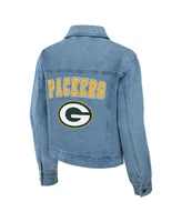 Women's Wear by Erin Andrews Green Bay Packers Full-Snap Denim Jacket