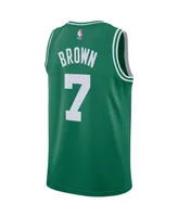 Big Boys Nike Jaylen Brown Kelly Green Boston Celtics Swingman Jersey - Icon Edition