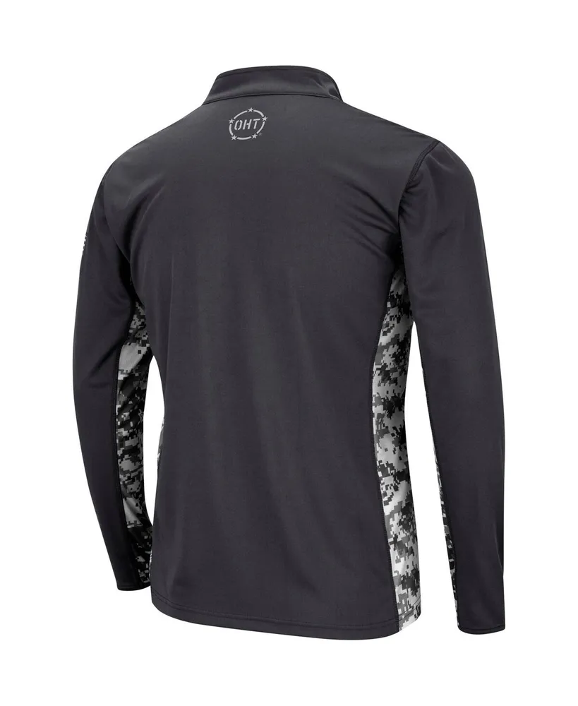 Men's Colosseum Charcoal Vanderbilt Commodores Oht Military-Inspired Appreciation Rival Digi Camo Quarter-Zip Jacket