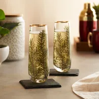 Twine Woodland Stemless Champagne Glasses, Set of 2