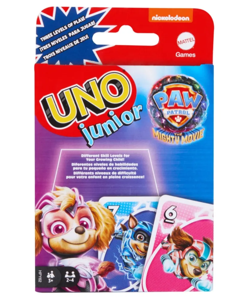 Mattel - Junior Paw Patrol The Movie Uno Card Family Game Night