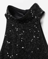 Mango Women's Sequin Halter Top