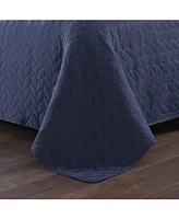 MarCielo 3 Piece Lightweight Bedspread Quilt Set Leaf Queen