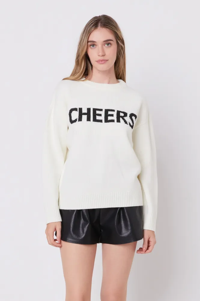 English Factory Women's Cheers Holiday Sweater