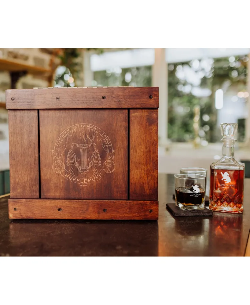 Legacy Harry Potter Hufflepuff Whiskey Box Gift 12 Piece Set with Decanter