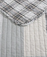 Eddie Bauer Fairview Grey Reversible 3-Piece Full/Queen Quilt Set