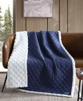 Eddie Bauer Solid Microfiber Essential Reversible Throw Blanket